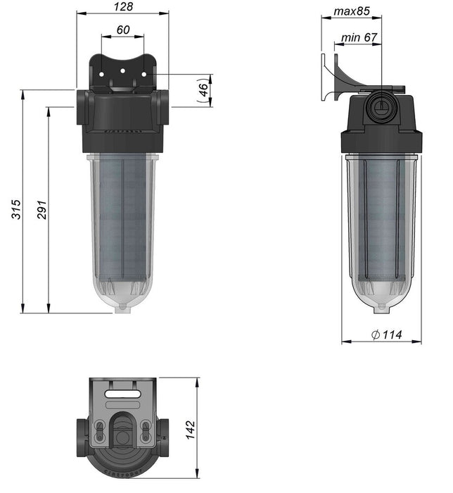 SL240 TE-CTN 3/4" Филтър с активен въглен Cintropur