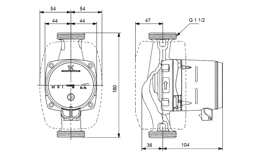 Grundfos ALPHA2 L 25-40 180 Циркулационна помпа