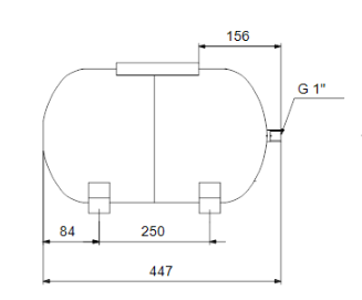 Grundfos GT-H-24 H PN10 Хидрофорен разширителен съд 24 л, хоризонтален