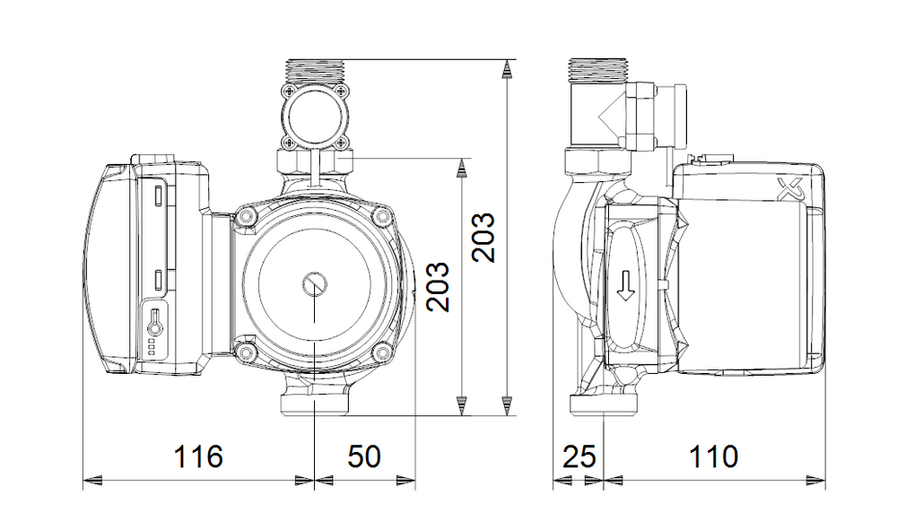 Grundfos UPA15-160 1" Домашна бустер помпа